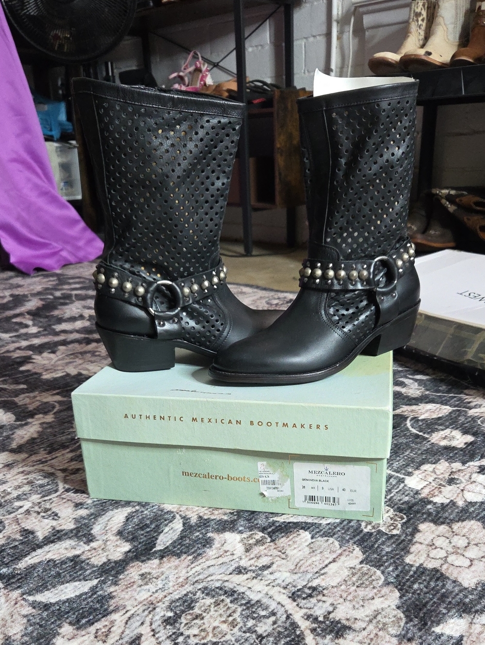 Mezcalero Motor Boot Black Leather